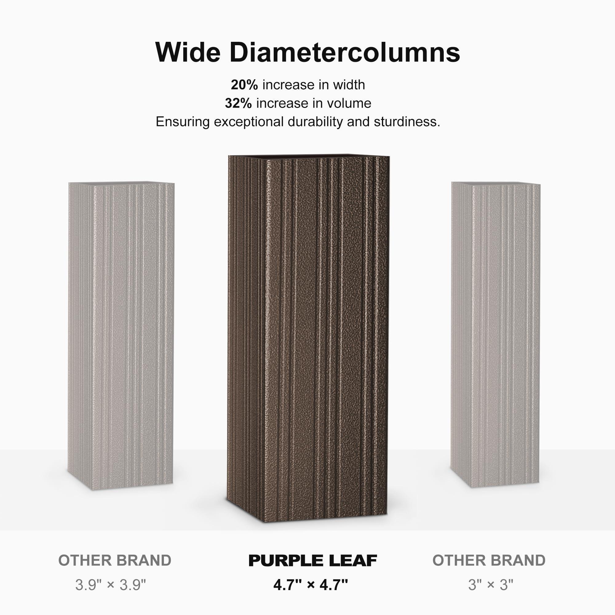 PURPLE LEAF Outdoor Hardtop Gazebo for Garden Bronze Double Roof Aluminum Frame Pavilion with String Lights-milky - Image 12