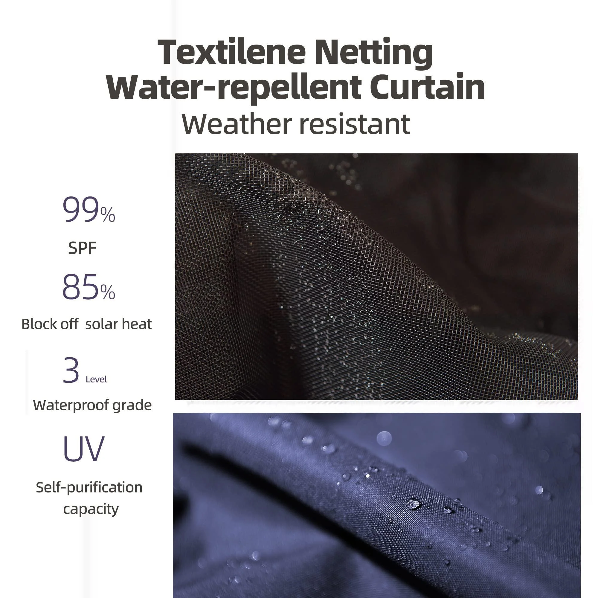 PURPLE LEAF Outdoor Hardtop Gazebo for Patio Bronze Aluminum Frame Pavilion with Navy-Blue Curtain and String Lights-milky - Image 14
