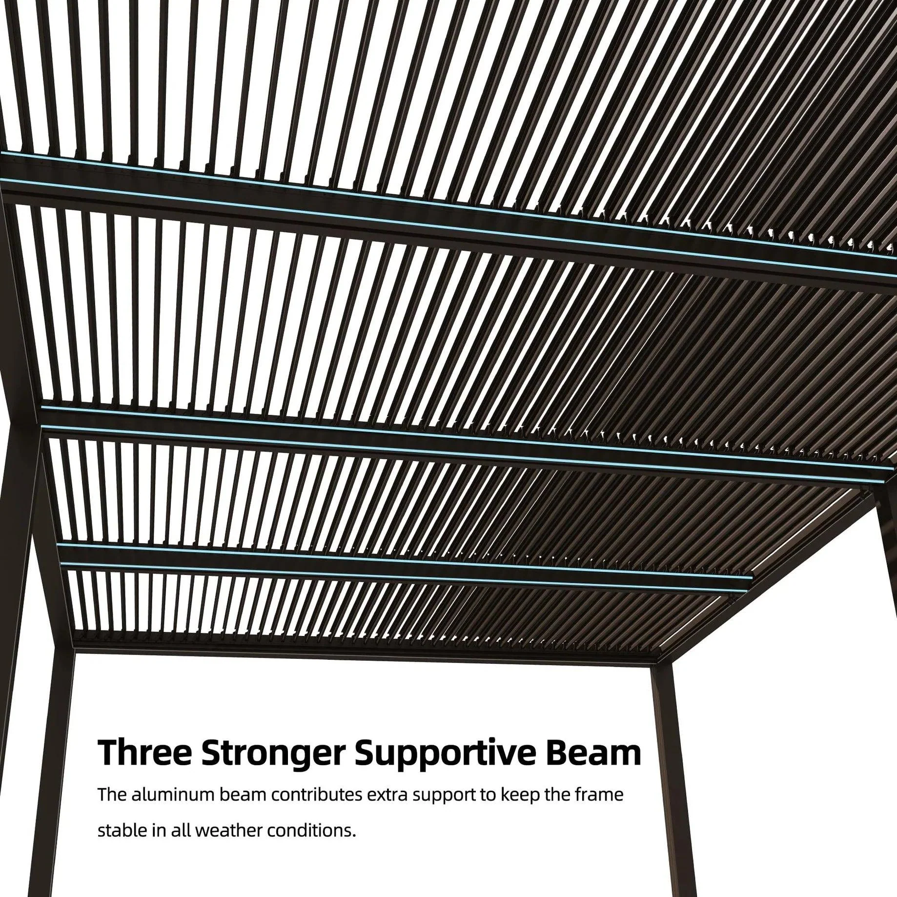 PURPLE LEAF Athena Outdoor Louvered Pergola Adjustable Metal Roof Bronze Hardtop Gazebo Patio Pavilion - Image 19