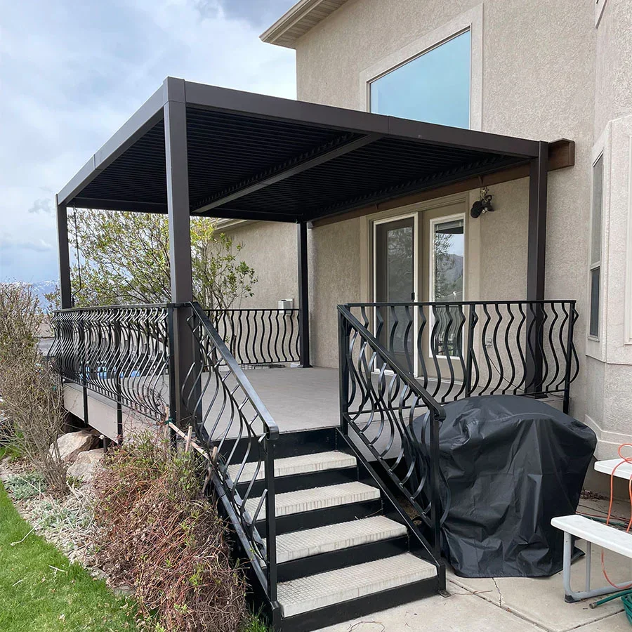 PURPLE LEAF Athena Louvered Pergola Outdoor Aluminum Pergola with Adjustable Roof for Deck Backyard Garden Hardtop Gazebo - Image 199