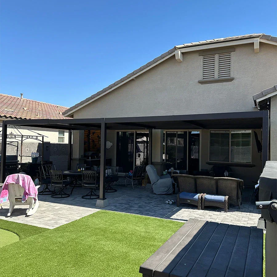 PURPLE LEAF Athena Louvered Pergola Outdoor Aluminum Pergola with Adjustable Roof for Deck Backyard Garden Hardtop Gazebo - Image 205