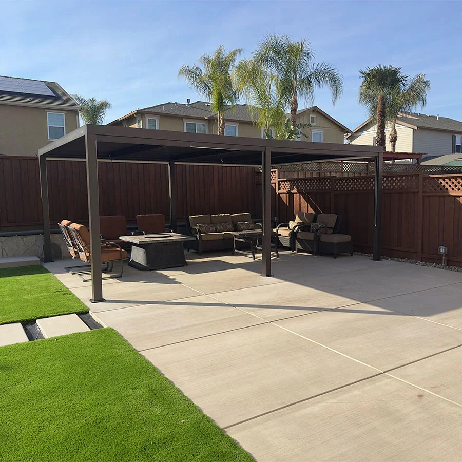 PURPLE LEAF Athena Louvered Pergola Outdoor Aluminum Pergola with Adjustable Roof for Deck Backyard Garden Hardtop Gazebo - Image 200