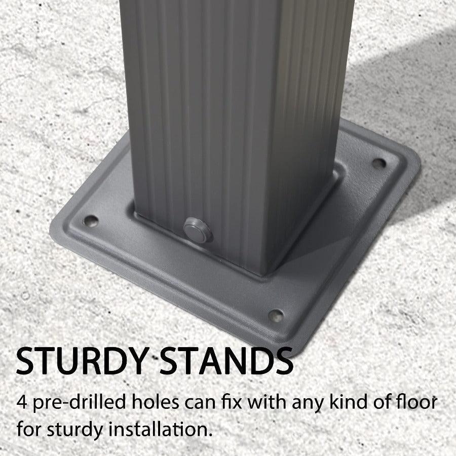 PURPLE LEAF Outdoor Pergola with Retractable Canopy Aluminum Shelter for Porch Garden  Beach Shade Pavilion Pergola Modern Backyard Deck - Image 96