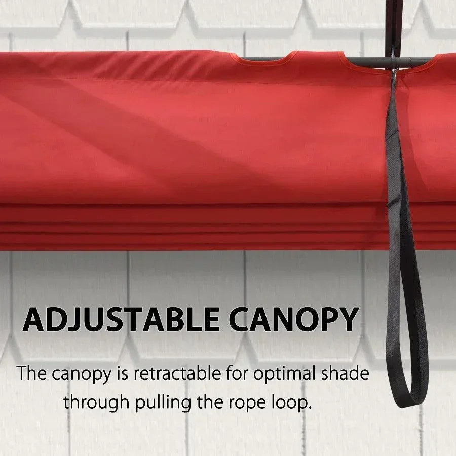 PURPLE LEAF Outdoor Pergola with Retractable Canopy Aluminum Shelter for Porch Garden  Beach Shade Pavilion Pergola Modern Backyard Deck - Image 100