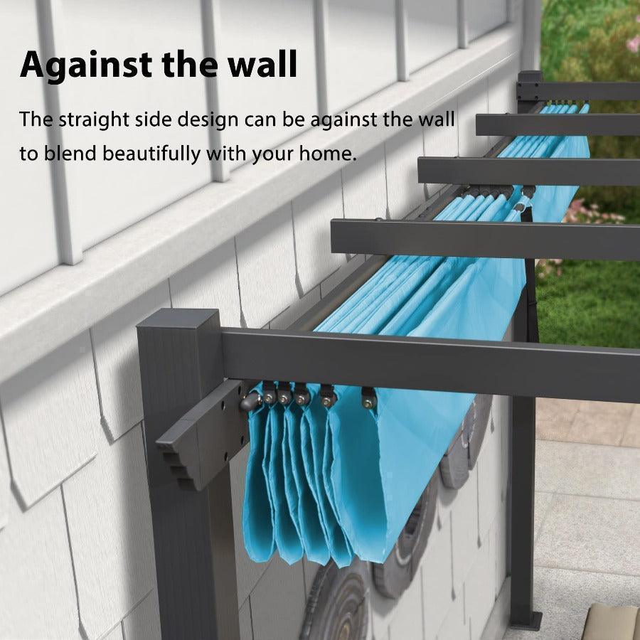 PURPLE LEAF Outdoor Pergola with Retractable Canopy Aluminum Shelter for Porch Garden  Beach Shade Pavilion Pergola Modern Backyard Deck - Image 102