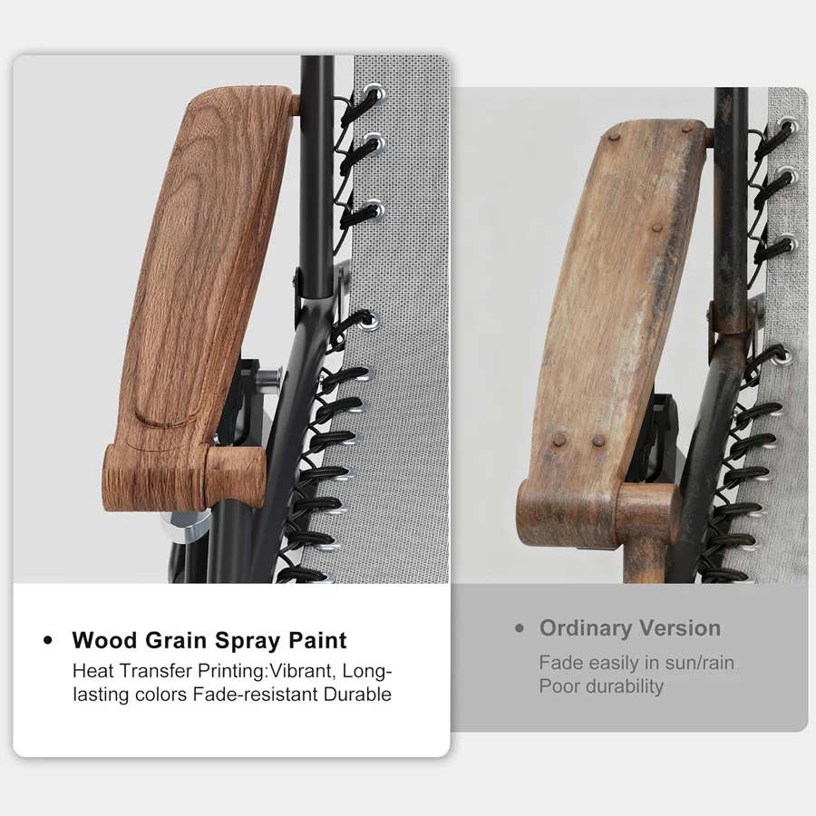 PURPLE LEAF Outdoor Reclining Chair Patio Zero Gravity Chaise Lounge Folding Chair with Removable Cushion Adjustable Headrest for Lawn Camping Beach Pool - Image 45