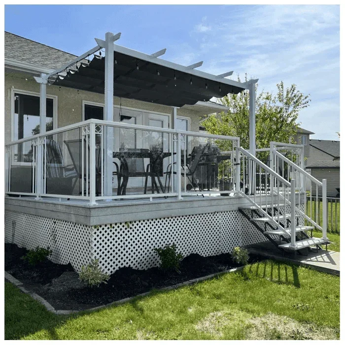 PURPLE LEAF Outdoor Retractable Pergola with Sun Shade Canopy Cover White Patio Metal Shelter for Garden Pavilion Grill Gazebo Grape Trellis Pergola - Image 3