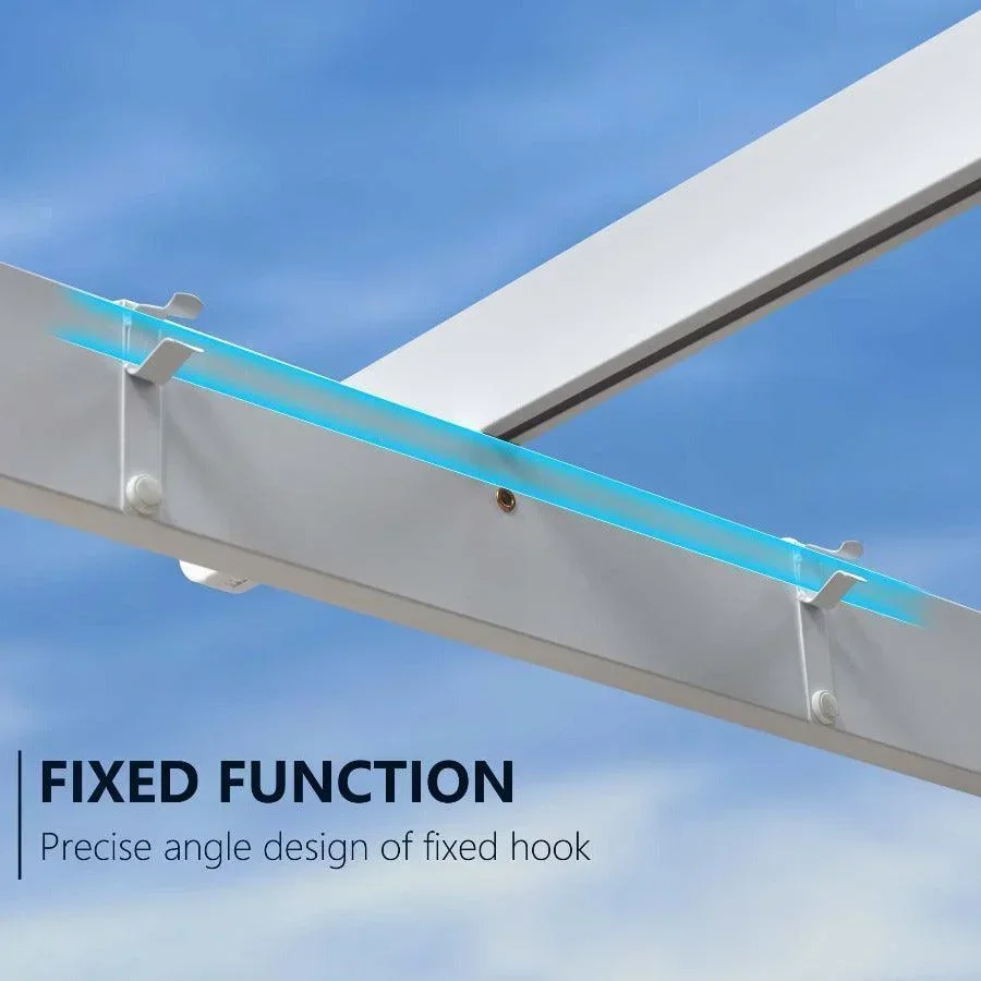 PURPLE LEAF Outdoor Retractable Pergola with Sun Shade Canopy Cover White Patio Metal Shelter for Garden Pavilion Grill Gazebo Grape Trellis Pergola - Image 6