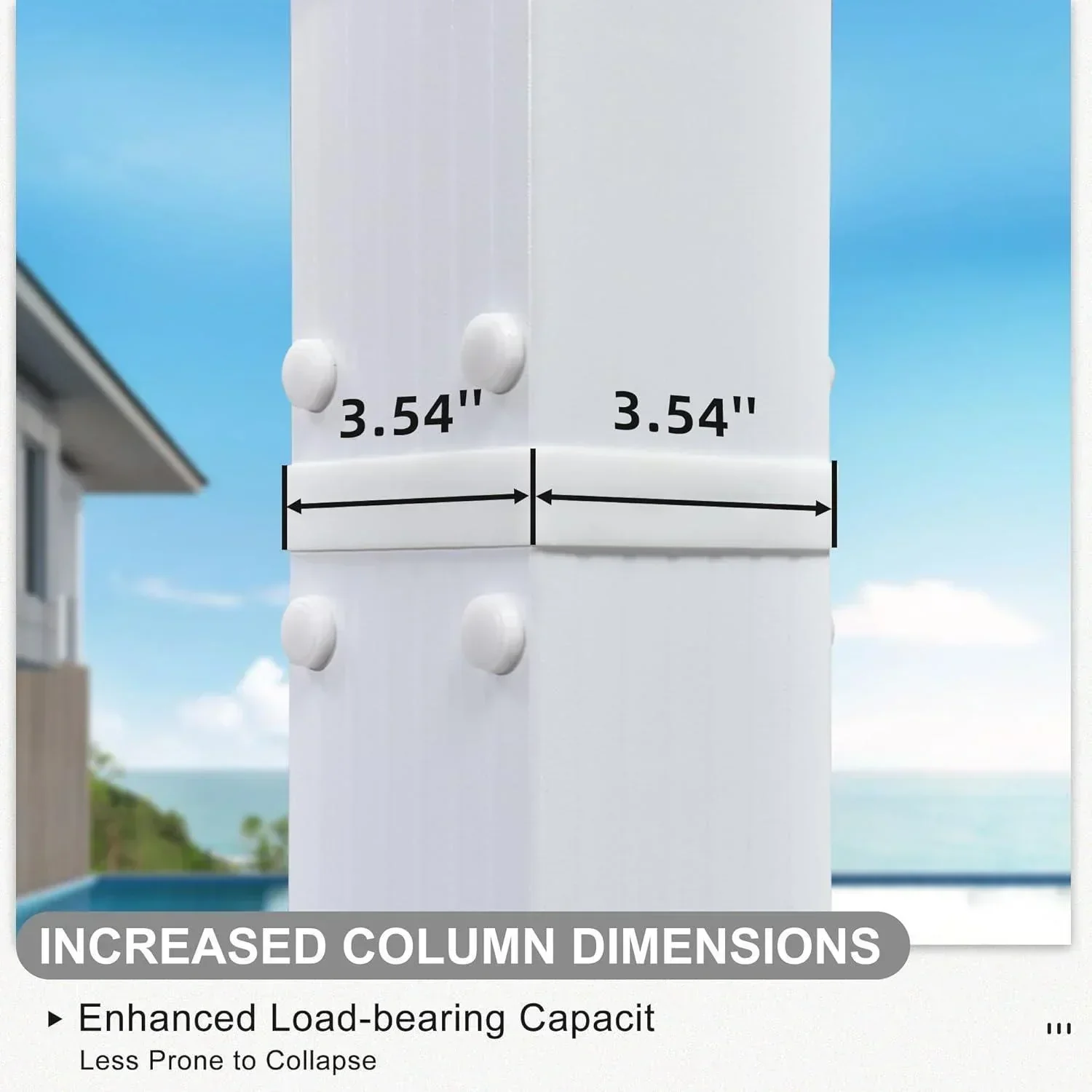 PURPLE LEAF Outdoor Retractable Pergola with Sun Shade Canopy Cover White Patio Metal Shelter for Garden Pavilion Grill Gazebo Grape Trellis Pergola - Image 69