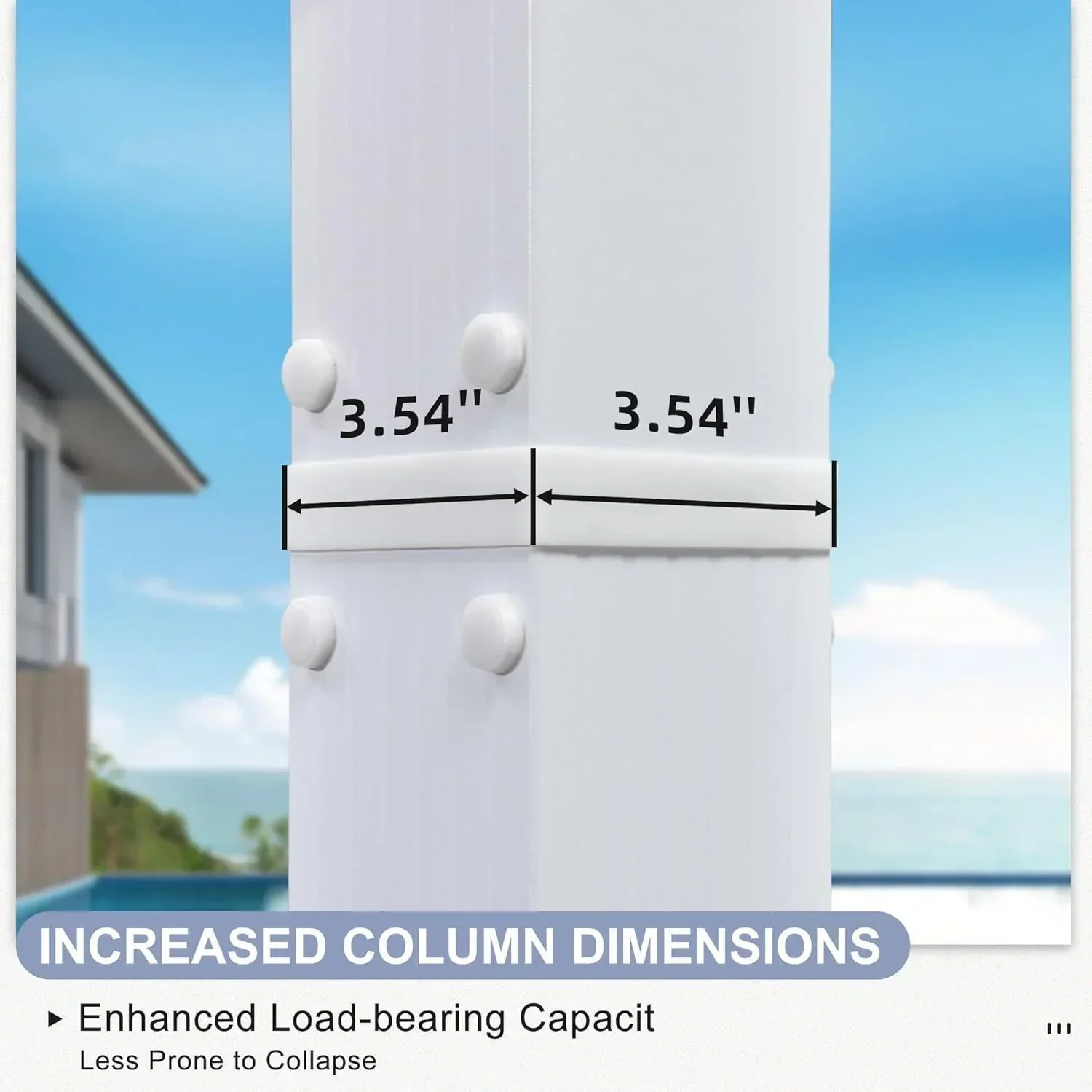 PURPLE LEAF Outdoor Retractable Pergola with Sun Shade Canopy Cover White Patio Metal Shelter for Garden Pavilion Grill Gazebo Grape Trellis Pergola - Image 71