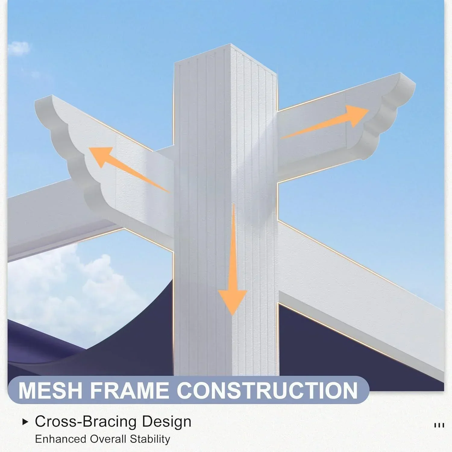 PURPLE LEAF Outdoor Retractable Pergola with Sun Shade Canopy Cover White Patio Metal Shelter for Garden Pavilion Grill Gazebo Grape Trellis Pergola - Image 77