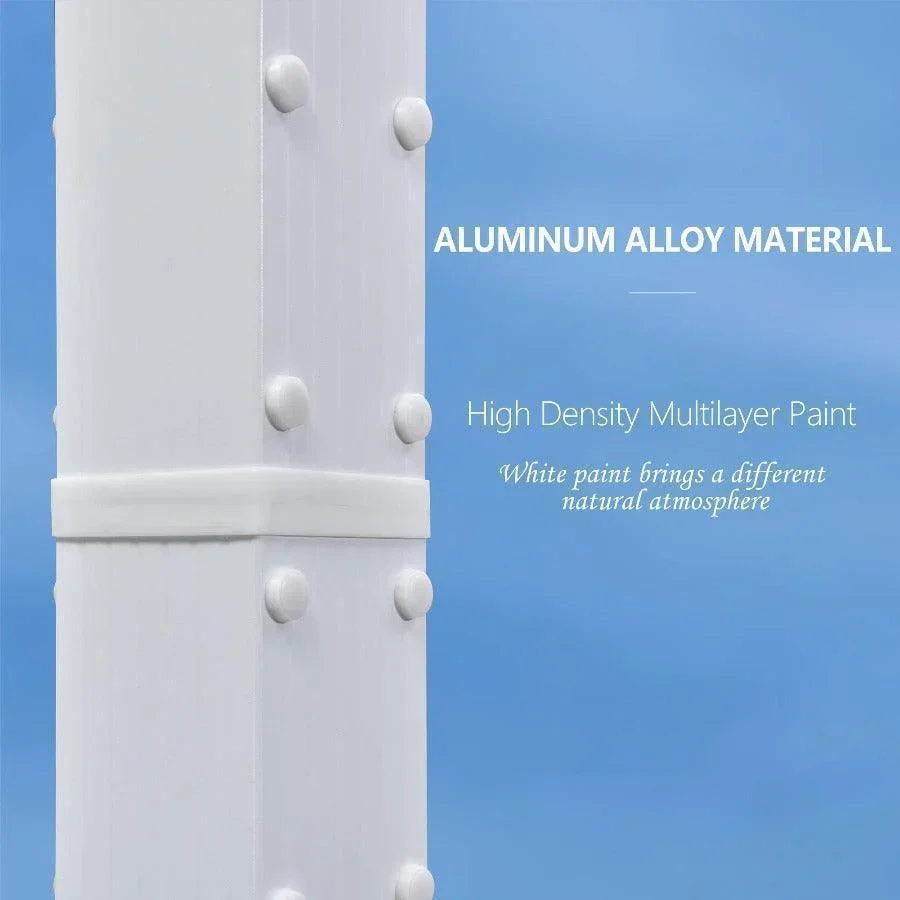 PURPLE LEAF Outdoor Retractable Pergola with Sun Shade Canopy Cover White Patio Metal Shelter for Garden Pavilion Grill Gazebo Grape Trellis Pergola - Image 7