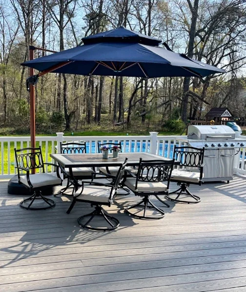 PURPLE LEAF Outdoor Retractable Pergola with Sun Shade Canopy Cover White Patio Metal Shelter for Garden With Curtains - Image 94