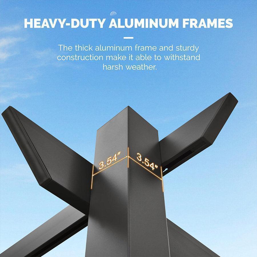 PURPLE LEAF Outdoor Retractable Pergola with Sun Shade Canopy Patio Aluminum Pergola for Garden - Image 100