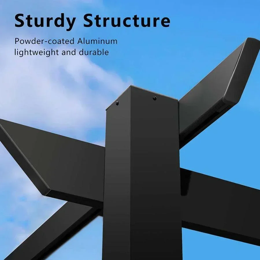 PURPLE LEAF Outdoor Retractable Pergola with Sun Shade Canopy Patio Aluminum Pergola for Garden - Image 13