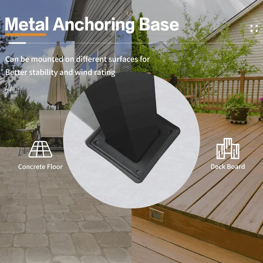 PURPLE LEAF Outdoor Retractable Pergola with Sun Shade Canopy Patio Aluminum Pergola for Garden - Image 25