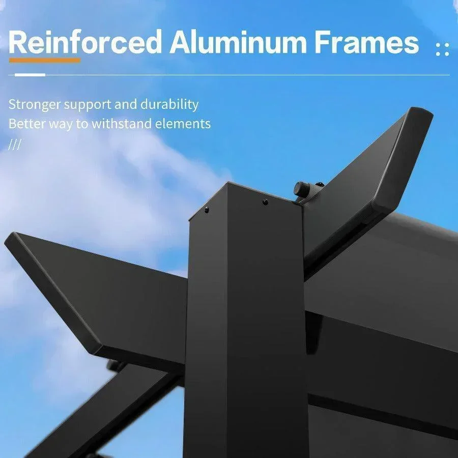 PURPLE LEAF Outdoor Retractable Pergola with Sun Shade Canopy Patio Aluminum Pergola for Garden - Image 44