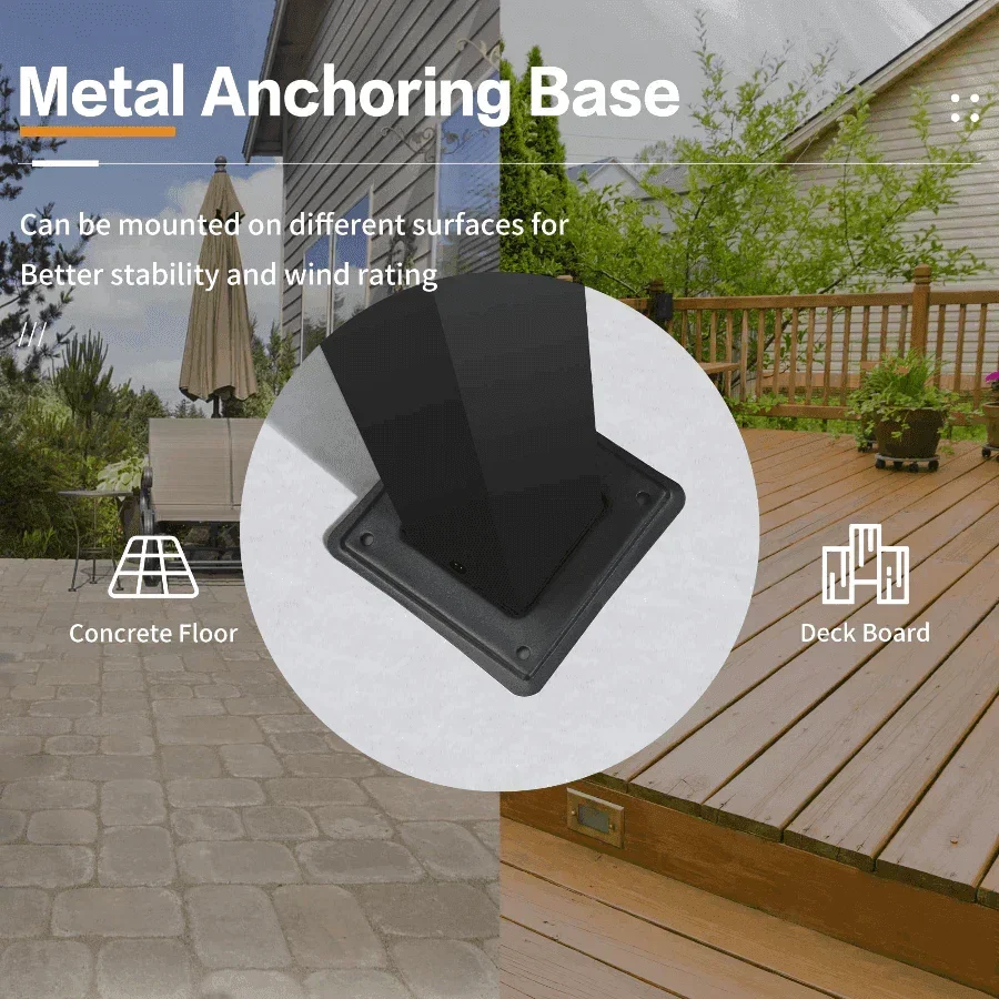 PURPLE LEAF Outdoor Retractable Pergola with Sun Shade Canopy Patio Aluminum Pergola for Garden - Image 49