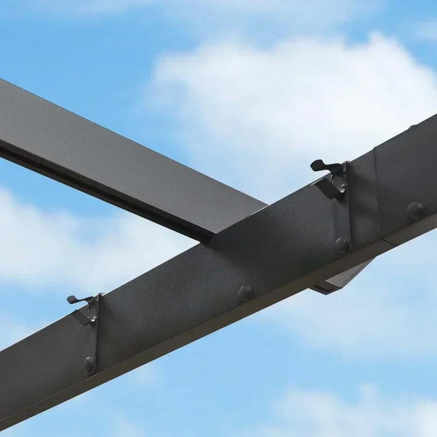 PURPLE LEAF Outdoor Retractable Pergola with Sun Shade Canopy Patio Aluminum Pergola for Garden - Image 70