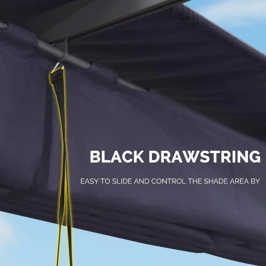 PURPLE LEAF Outdoor Retractable Pergola with Sun Shade Canopy Patio Aluminum Pergola for Garden - Image 71