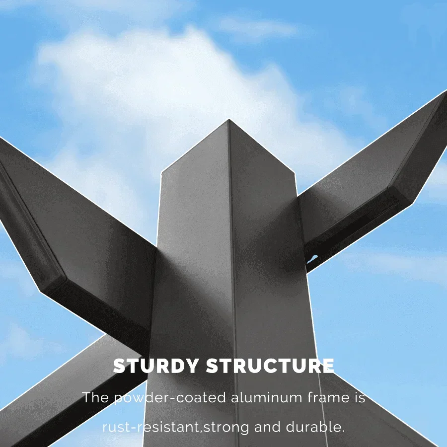 PURPLE LEAF Outdoor Retractable Pergola with Sun Shade Canopy Patio Aluminum Pergola for Garden - Image 74