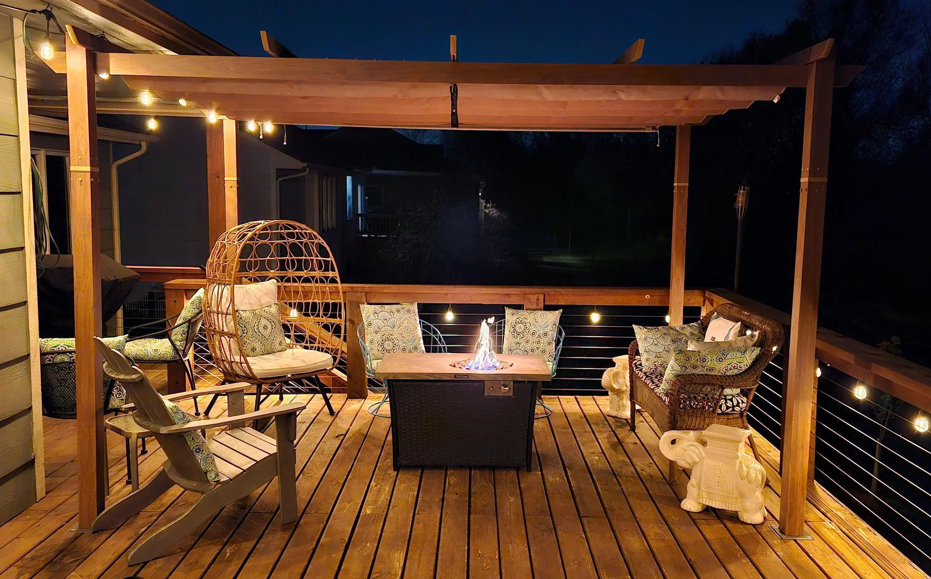 PURPLE LEAF Outdoor Retractable Pergola with Sun Shade Canopy Patio Metal Shelter for Garden Pavilion Natural Wood Grain Frame Grill Gazebo - Image 76