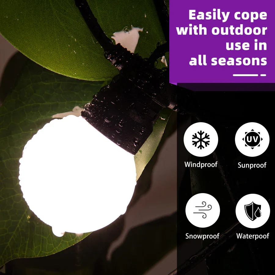 PURPLE LEAF Patio Gazebo for Pool Light Grey Hardtop Galvanized Steel Roof with String Lights-milky - Image 88