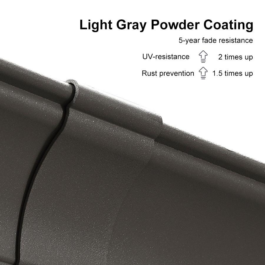 PURPLE LEAF Patio Gazebo for Pool Light Grey Hardtop Galvanized Steel Roof with String Lights-milky - Image 50