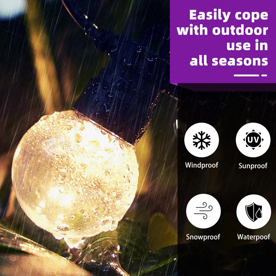 PURPLE LEAF Patio Gazebo for Pool Light Grey Hardtop Galvanized Steel Roof with String Lights-milky - Image 59