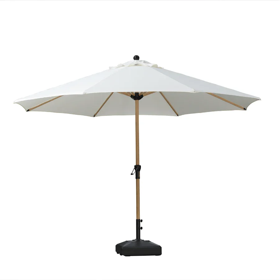 PURPLE LEAF Patio Market Umbrella Aluminum Outdoor Table Umbrella with Wood Color - Image 11