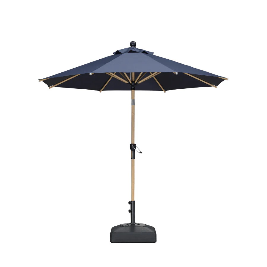PURPLE LEAF Patio Market Umbrella Aluminum Outdoor Table Umbrella with Wood Color - Image 117