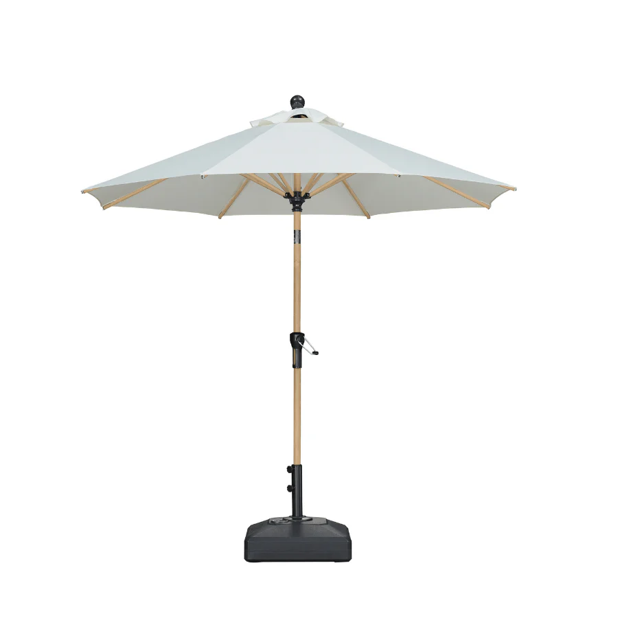 PURPLE LEAF Patio Market Umbrella Aluminum Outdoor Table Umbrella with Wood Color - Image 119
