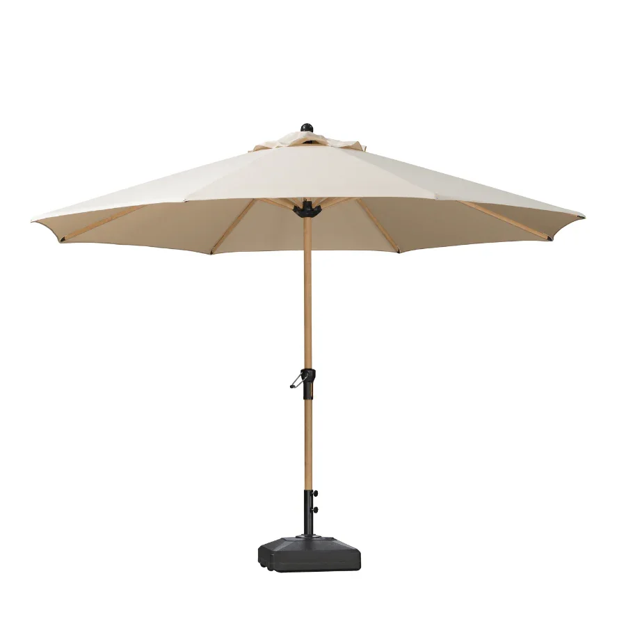 PURPLE LEAF Patio Market Umbrella Aluminum Outdoor Table Umbrella with Wood Color - Image 12
