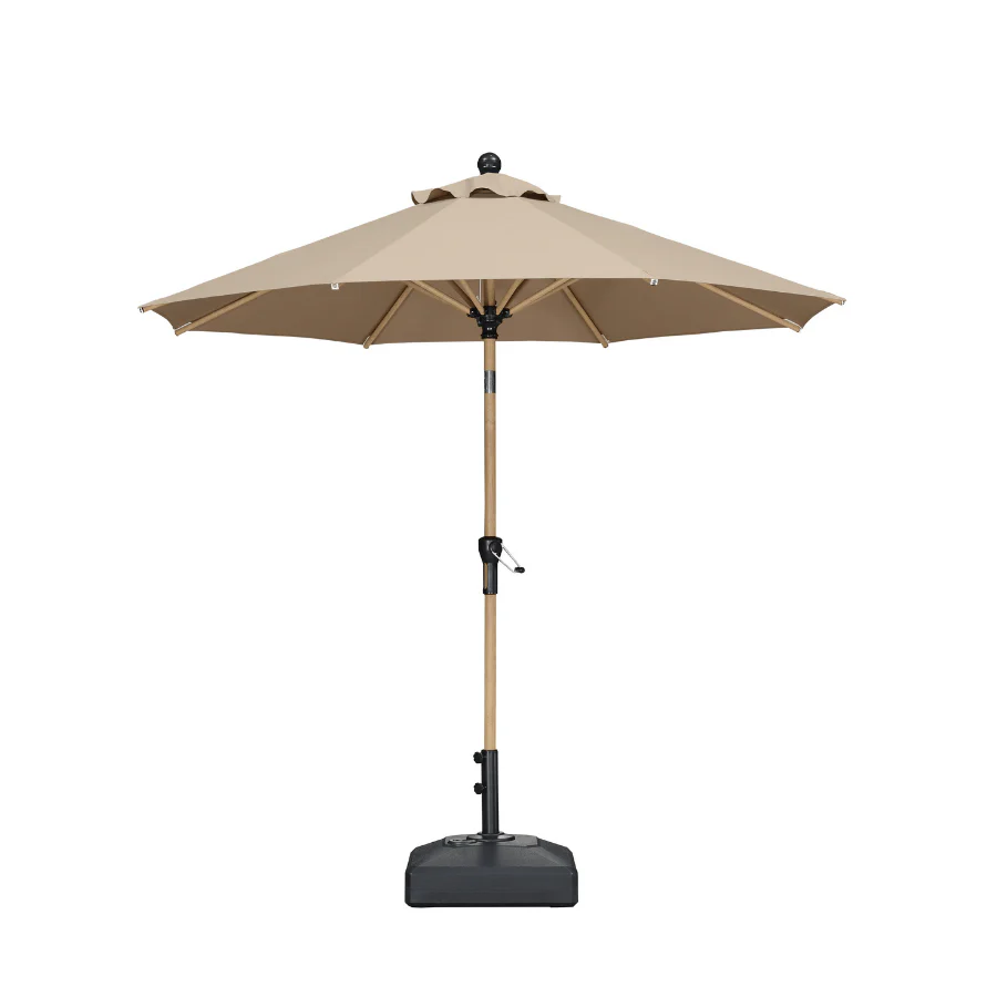 PURPLE LEAF Patio Market Umbrella Aluminum Outdoor Table Umbrella with Wood Color - Image 120