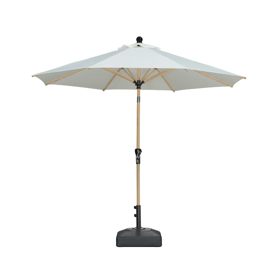 PURPLE LEAF Patio Market Umbrella Aluminum Outdoor Table Umbrella with Wood Color - Image 121