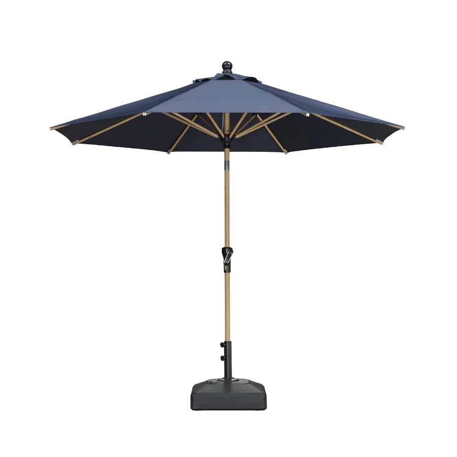 PURPLE LEAF Patio Market Umbrella Aluminum Outdoor Table Umbrella with Wood Color - Image 123