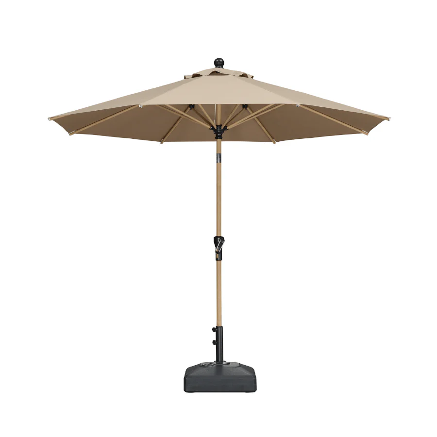 PURPLE LEAF Patio Market Umbrella Aluminum Outdoor Table Umbrella with Wood Color - Image 124