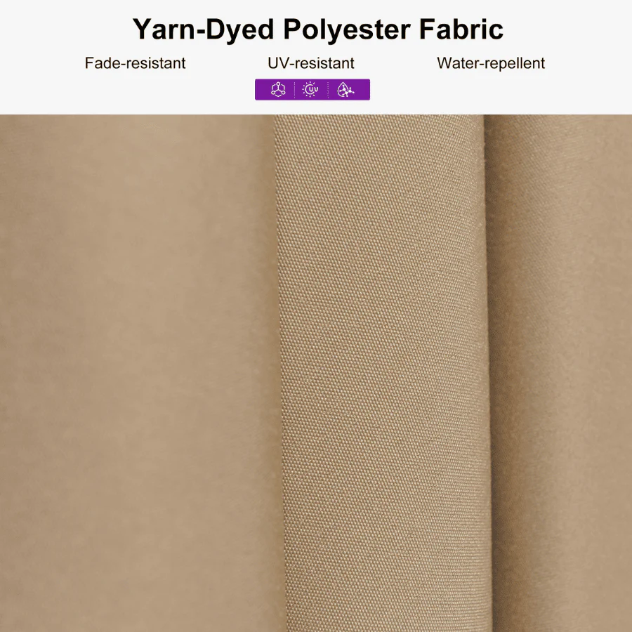 PURPLE LEAF Patio Market Umbrella Aluminum Outdoor Table Umbrella with Wood Color - Image 127