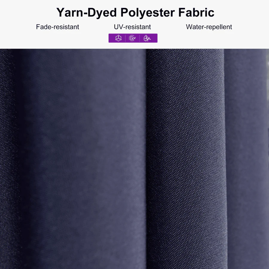 PURPLE LEAF Patio Market Umbrella Aluminum Outdoor Table Umbrella with Wood Color - Image 128