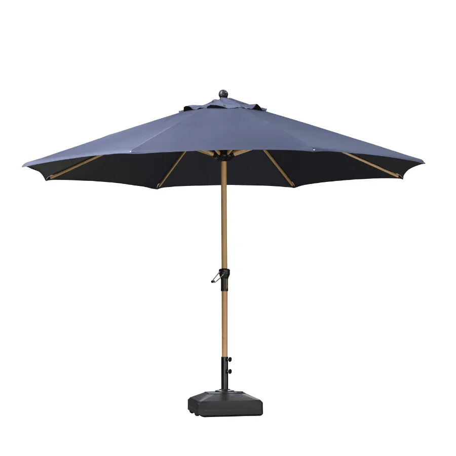 PURPLE LEAF Patio Market Umbrella Aluminum Outdoor Table Umbrella with Wood Color - Image 13
