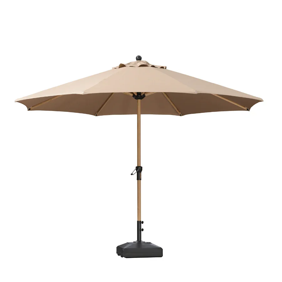 PURPLE LEAF Patio Market Umbrella Aluminum Outdoor Table Umbrella with Wood Color - Image 14