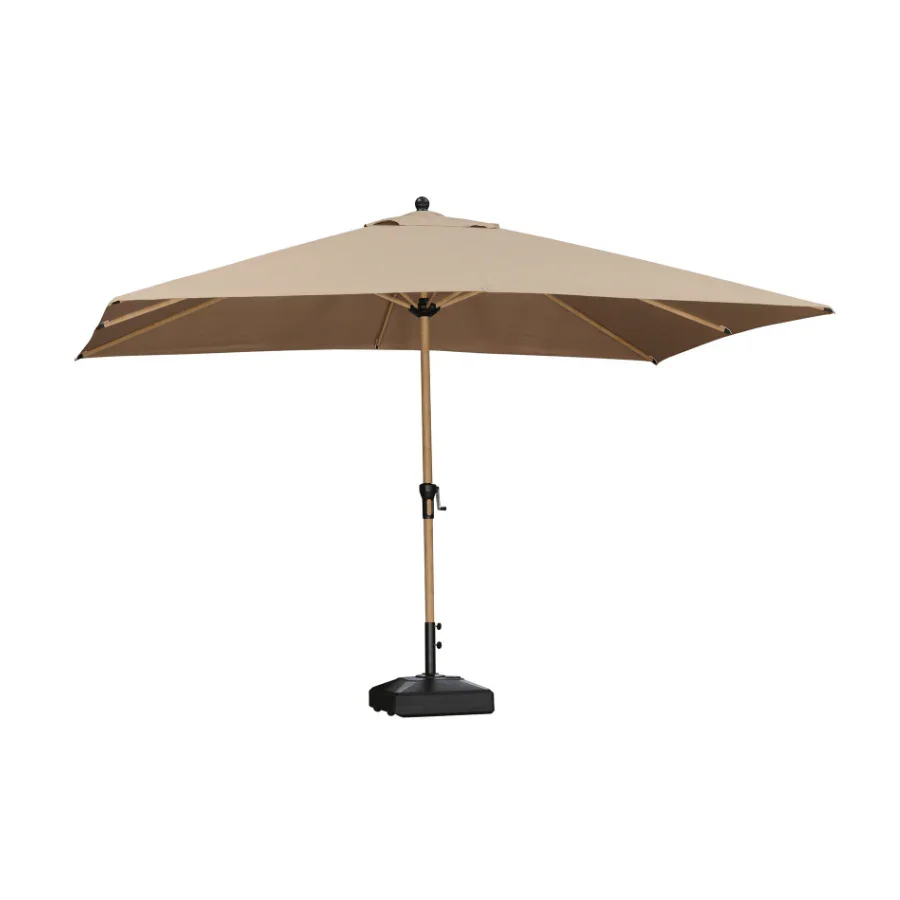 PURPLE LEAF Patio Market Umbrella Aluminum Outdoor Table Umbrella with Wood Color - Image 18