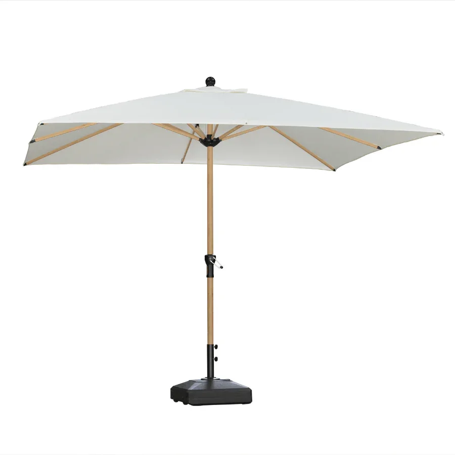 PURPLE LEAF Patio Market Umbrella Aluminum Outdoor Table Umbrella with Wood Color - Image 19