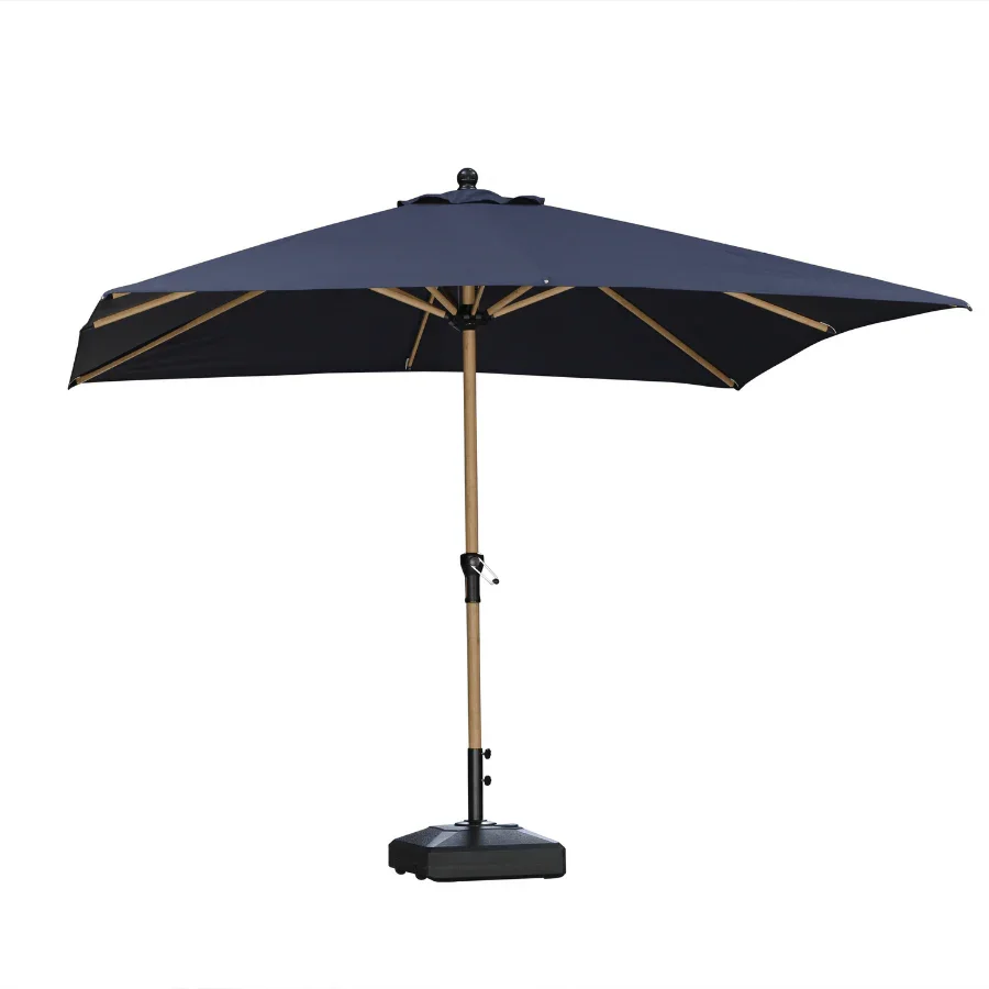PURPLE LEAF Patio Market Umbrella Aluminum Outdoor Table Umbrella with Wood Color - Image 21