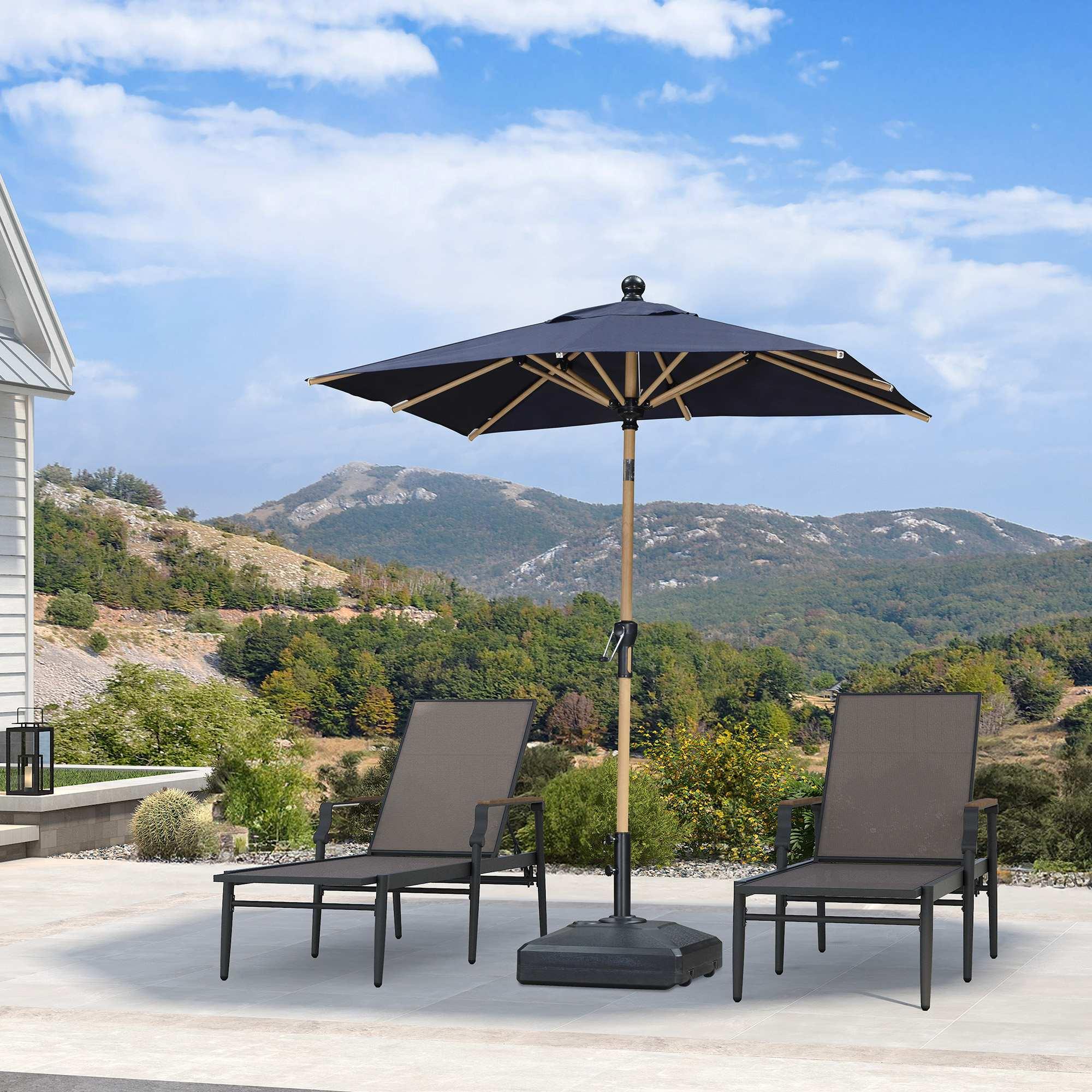 PURPLE LEAF Patio Market Umbrella Aluminum Outdoor Table Umbrella with Wood Color - Image 54