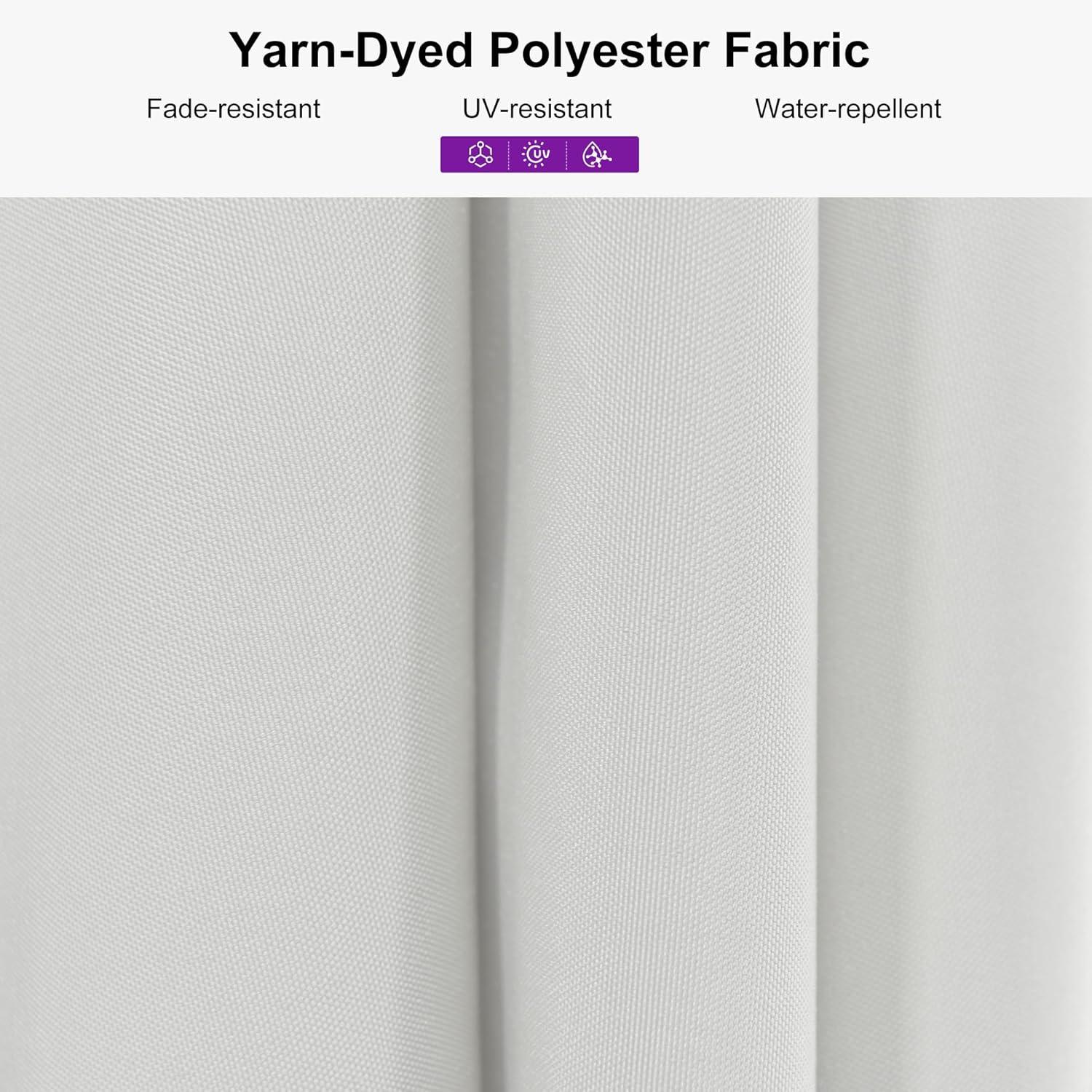 PURPLE LEAF Patio Market Umbrella Aluminum Outdoor Table Umbrella with Wood Color - Image 76