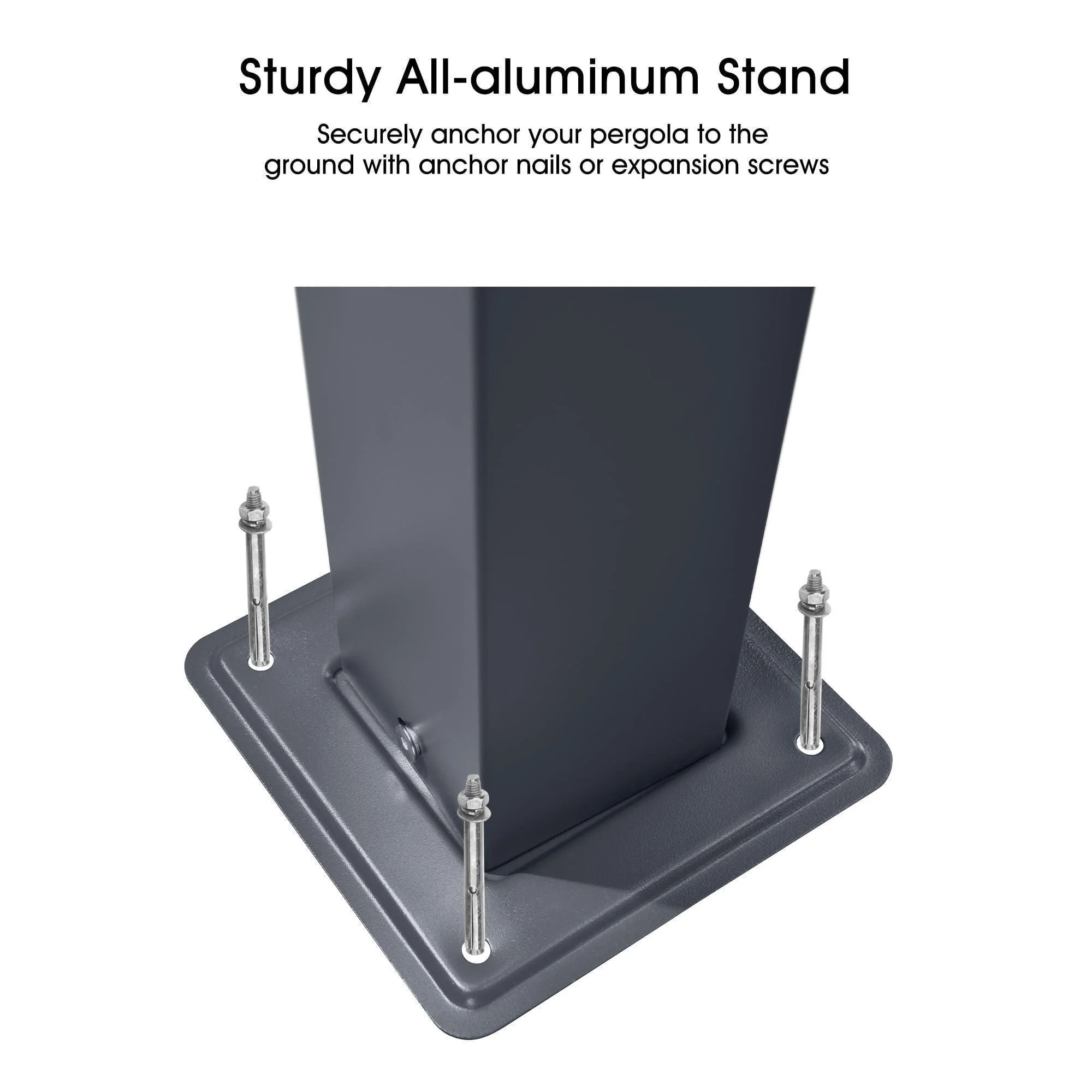 PURPLE LEAF Patio Retractable Pergola with Shade Canopy Modern Grill Gazebo Metal Shelter Pavilion for Porch Deck Garden Backyard With Curtains - Image 12