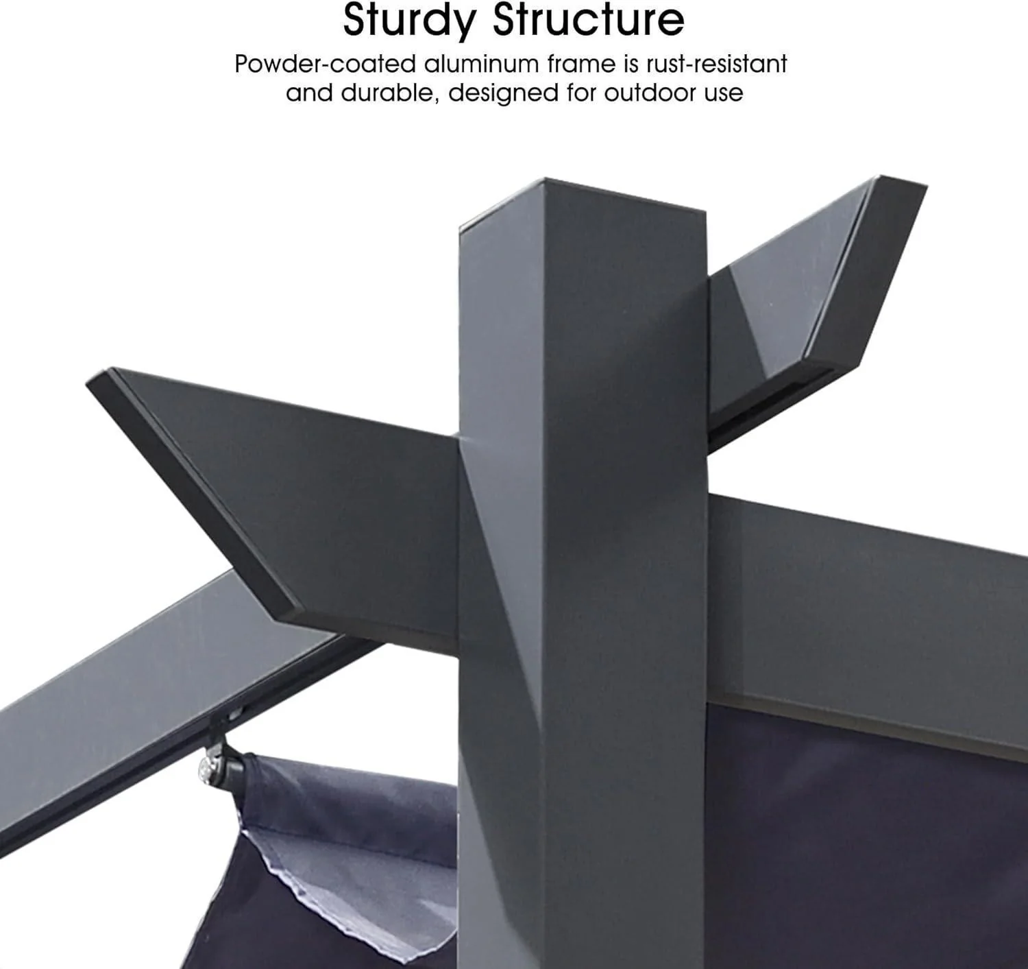 PURPLE LEAF Patio Retractable Pergola with Shade Canopy Modern Grill Gazebo Metal Shelter Pavilion for Porch Deck Garden Backyard With Curtains - Image 28