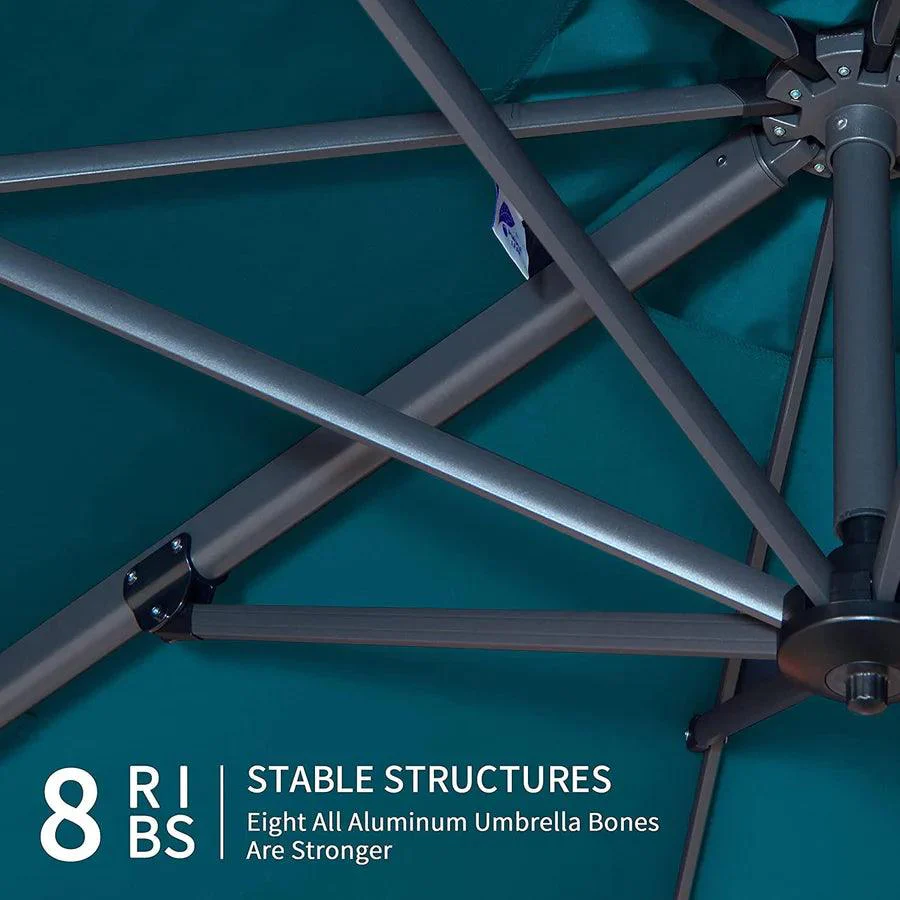 PURPLE LEAF Cantilever Garden Patio Umbrella with Free Umbrella Cover - Image 14