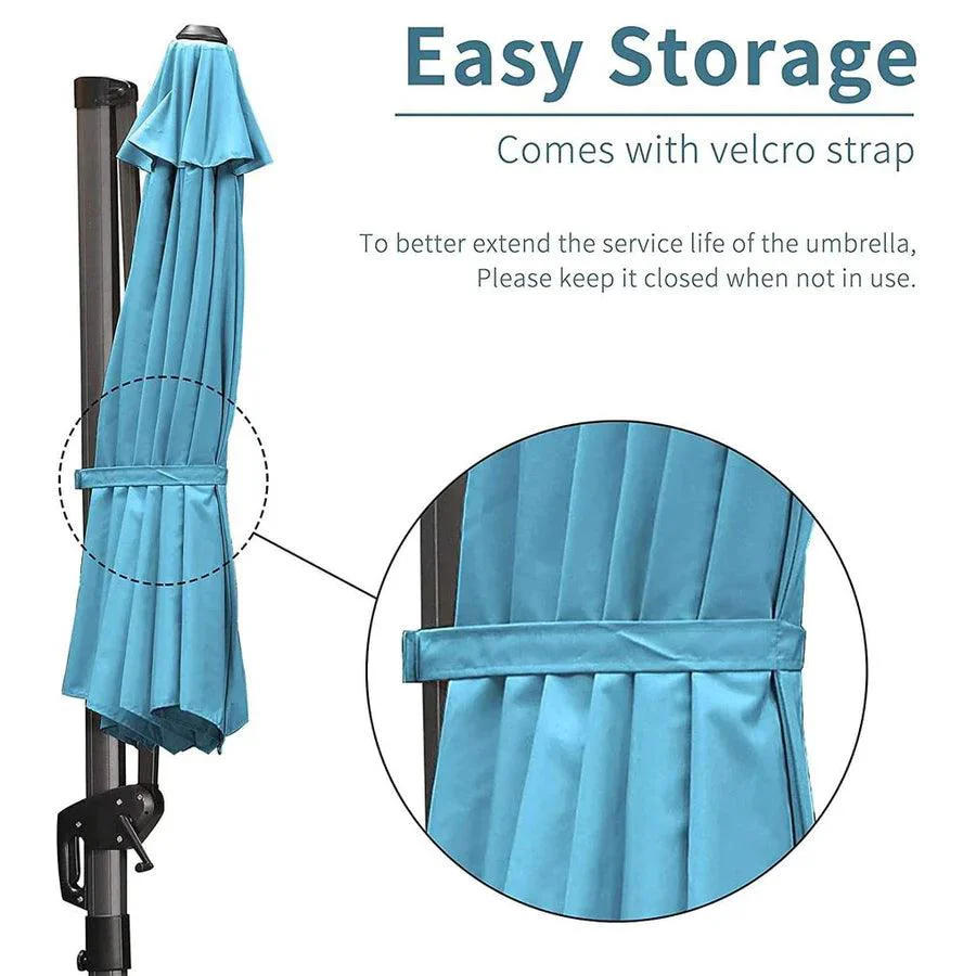 PURPLE LEAF Cantilever Garden Patio Umbrella with Free Umbrella Cover - Image 17